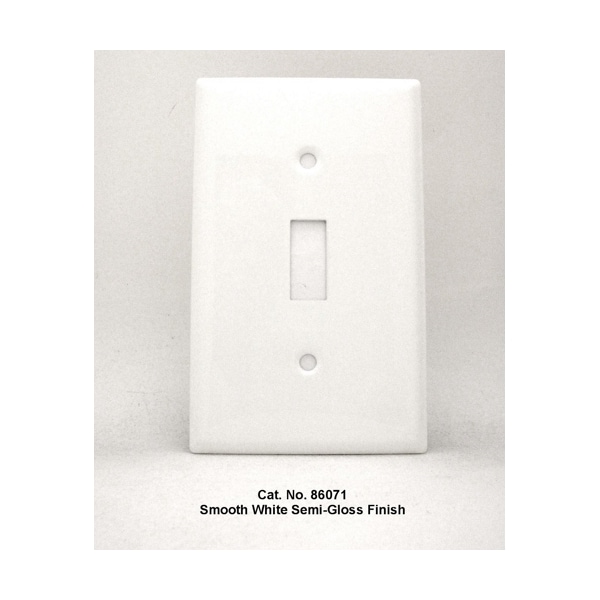 Mulberry Number of Gangs: 1 Steel, Smooth Semi-Gloss Finish, White 86071 - main